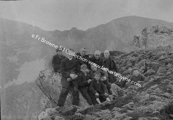 BELVEDERE VILLA AT CORRIN LODGE  AT BUNGLAS NR SLIEVE LEAGUE  J M O'CONNOR S.J.  R CAMPBELL S.J.  REV J BRENNAN S.J.  BROTHER CAMPBELL S.J.